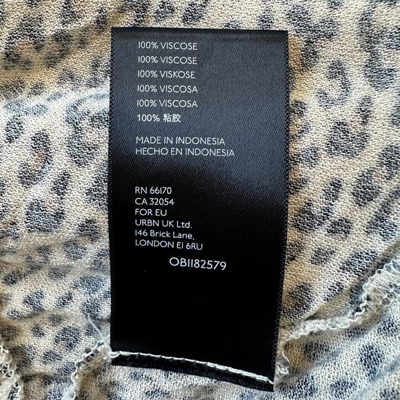 Urban Outfitters Leopard Cutout Peplum Crop Top Size S - Picture 9 of 13